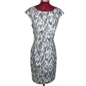 Calvin Klein Dress 8 Gray Stretch Sheath M…